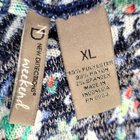 New Directions Weekend XL Fine Knit Tunic - Picture 2 of 9